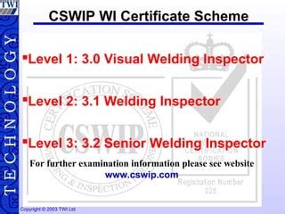 cswip exam result|TWI's certification schemes .